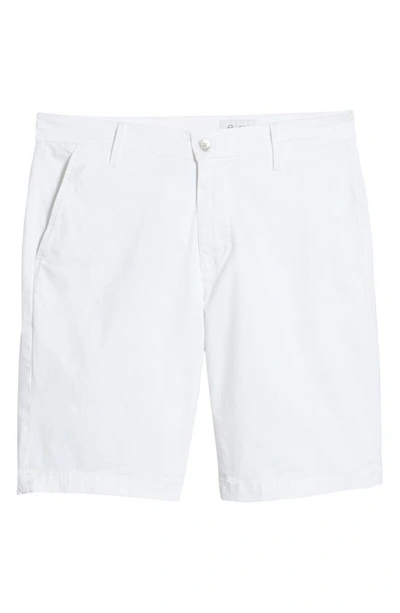 Ag Griffin Stretch Cotton Shorts In White