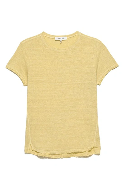 Shop Frame Easy True Organic Linen T-shirt In Wheat