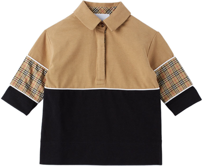 Shop Burberry Baby Beige & Black Mandie Shirt In Archive Beige