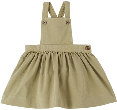 Shop Bonpoint Baby Khaki Anise Dress In 045b Lichen