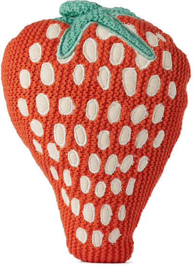 Shop Bobo Choses Baby Red Strawberry Doudou Plush Toy In 600 Red