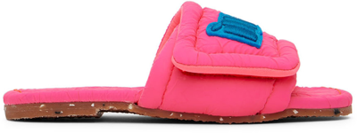 Shop Maison Mangostan Kids Pink Sandia Slides