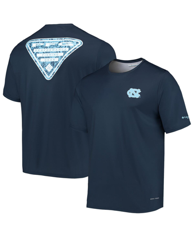 Shop Columbia Men's  Navy North Carolina Tar Heels Terminal Tackle Omni-shade T-shirt