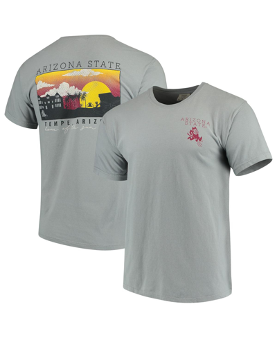 Shop Image One Men's Gray Arizona State Sun Devils Team Comfort Colors Campus Scenery T-shirt