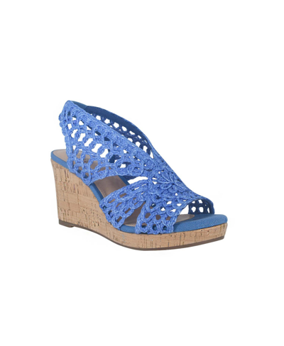 Shop Impo Women's Torban Platform Wedge Sandals Women's Shoes In Cobalt Blue