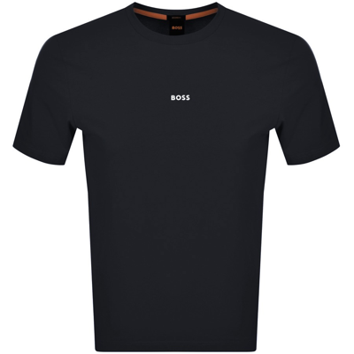 Boss Casual Boss Tchup Logo T Shirt Navy In Navy