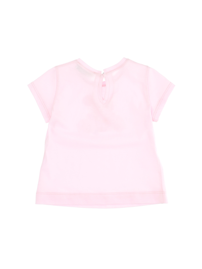 Shop Monnalisa Perfume And Flowers Jersey T-shirt In Dusty Pink Rose