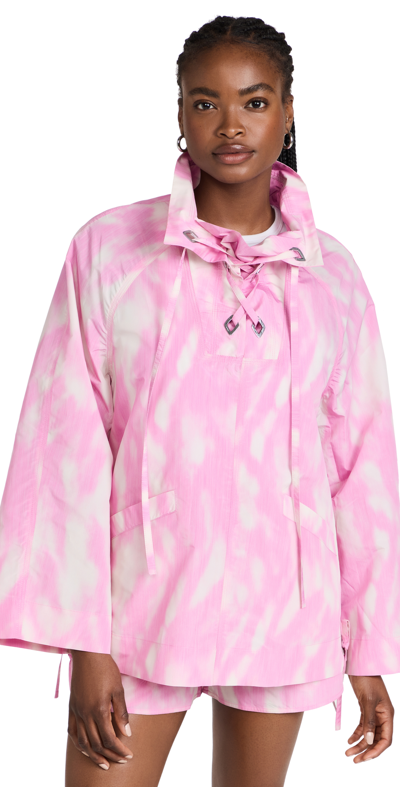 Shop Ganni Crispy Jacket In Dreamy Daze Phlox Pink