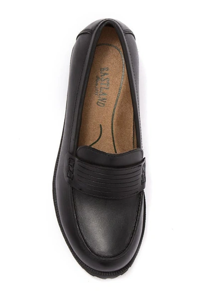 Eastland Newbury Leather Block Heel Loafer In Black