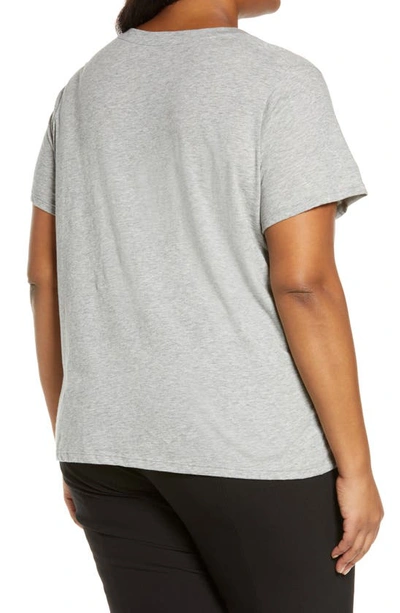 Shop Vince Essential Short Sleeve Pima Cotton T-shirt In H Grey