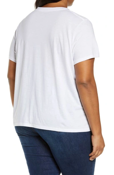 Shop Vince Essential Short Sleeve Pima Cotton T-shirt In Optic White