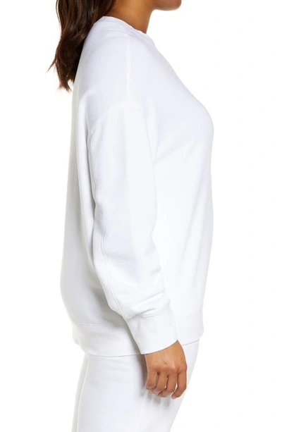 Shop Vince Essential Cotton Sweater In Optic White