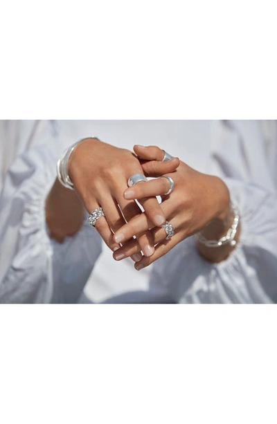 Monica Vinader Doina Chain Recycled Sterling-silver And Gold Vermeil Ring In Sterling Silver