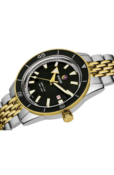 Shop Rado Captain Cook Automatic Bracelet Watch, 42mm In Yellow Gold