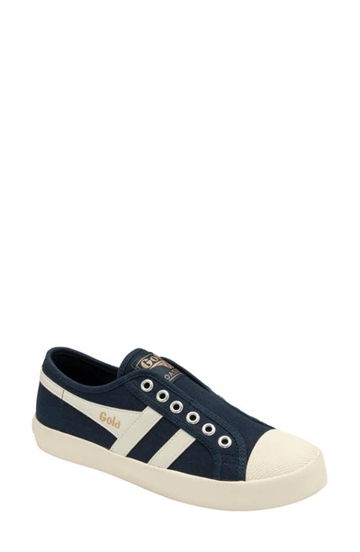 Shop Gola Coaster Slip-on Sneaker In Navy/ Offwhite