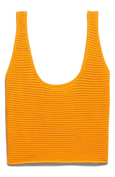 Shop Frame Crochet Tank Top In Kumquat