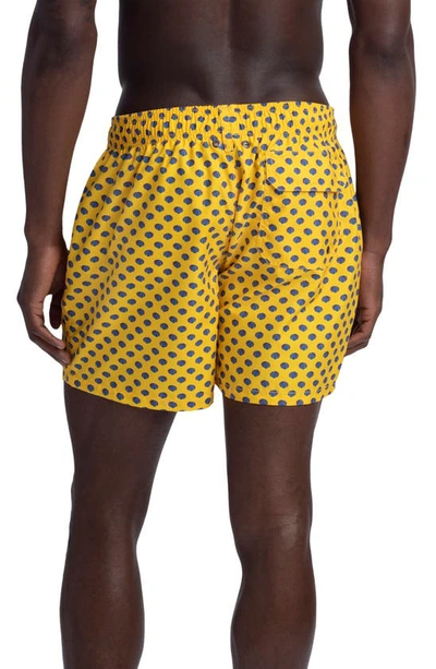 Bugatchi Seashell Print Swim Trunks In Lemon