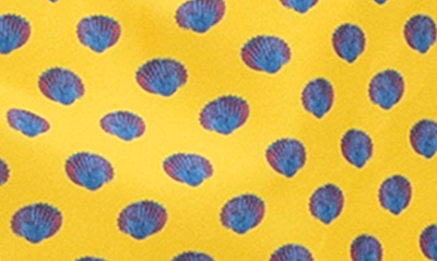 Bugatchi Seashell Print Swim Trunks In Lemon