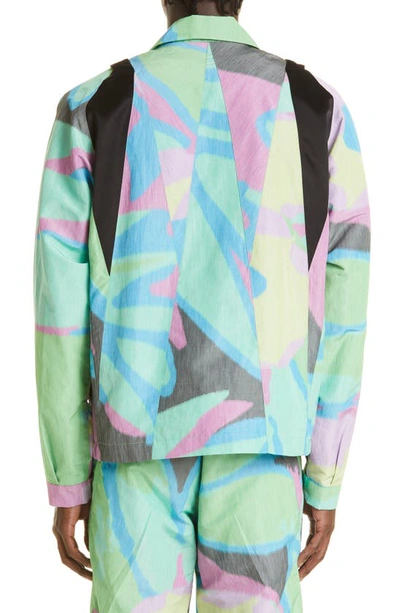 Kiko Kostadinov Multicolor Elio Jacket In Botanico / Black Ink