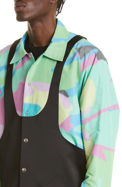 Kiko Kostadinov Multicolor Elio Jacket In Botanico / Black Ink