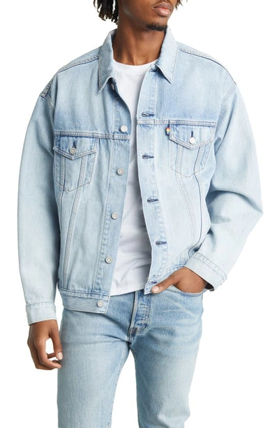 Shop Levi's Pride Liberation Denim Trucker Jacket In Let Us Love Trucker