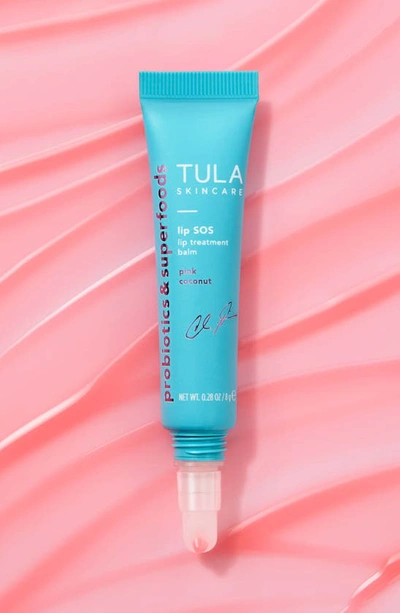 Shop Tula Skincare X Christina Milian Lip Sos Lip Treatment Balm In Pink Coconut