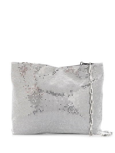 Shop Rabanne Chainmail Shoulder Bag In Silver
