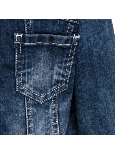 Shop Monnalisa Embroidered Jeans Jacket In Blu Stone Denim