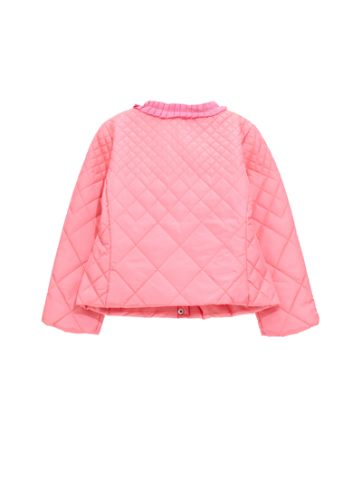 Shop Monnalisa Extralight Nylon Jacket In Bright Peach Pink