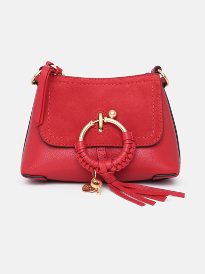 Shop See By Chloé Leather Joan Mini Bag In Red