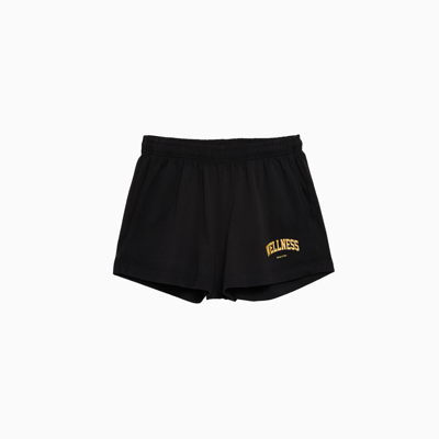 Shop Sporty &amp; Rich Sporty And Rich Wellness Studio Ivy Shorts Sh463bk In Black