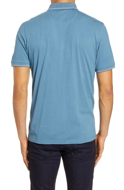 Shop Ted Baker Tortila Slim Fit Tipped Pocket Polo In Light Blue