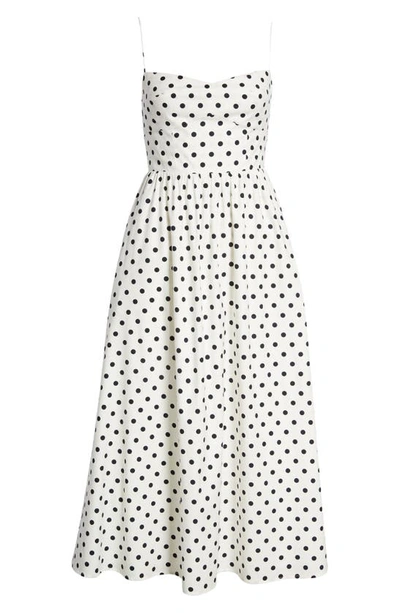 NWT Reformation Vinny Cotton high quality Fit & Flare Midi Dress in White Size 12