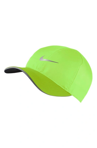 Shop Nike Featherlight Run Cap In Volt/refsil