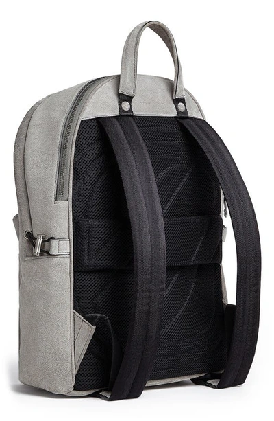 Zegna Suede Backpack In Light Grey