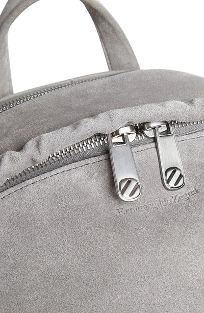 Shop Zegna Suede Backpack In Light Grey