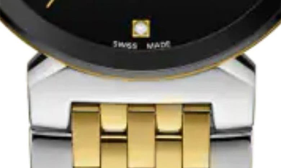 Shop Rado Florence Diamond Bracelet Watch, 30mm In Silver / Gold