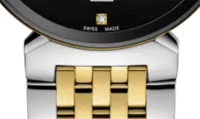 Shop Rado Florence Diamond Bracelet Watch, 37mm In Silver / Gold
