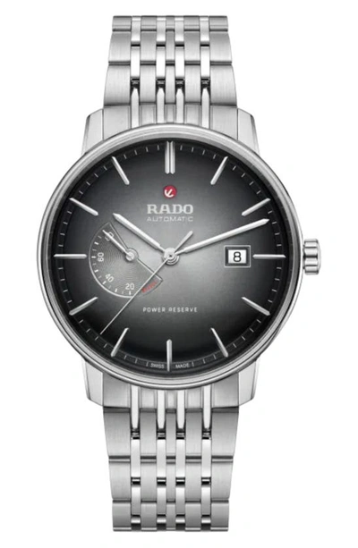 Shop Rado Coupole Automatic Power Reserve Bracelet Watch, 41mm In Black