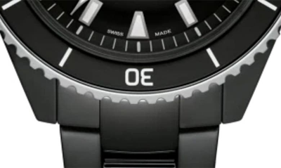Shop Rado Captain Cook High Tech Ceramic Automatic Bracelet Watch, 43mm In Black