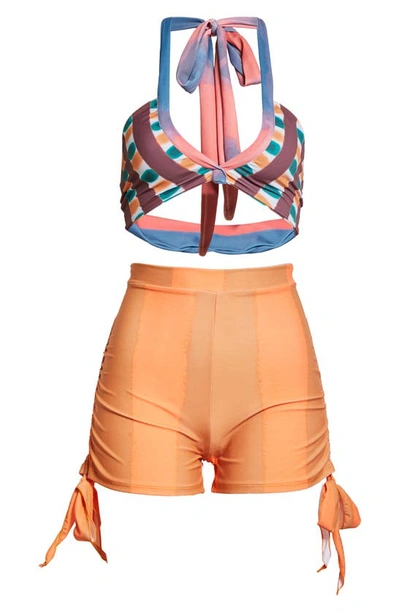 Shop House Of Aama Sundown High Waist Two-piece Swimsuit In Multi