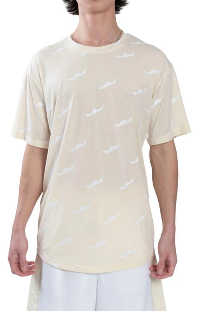 Shop D.rt Royal Allover Print T-shirt In Cream/ White