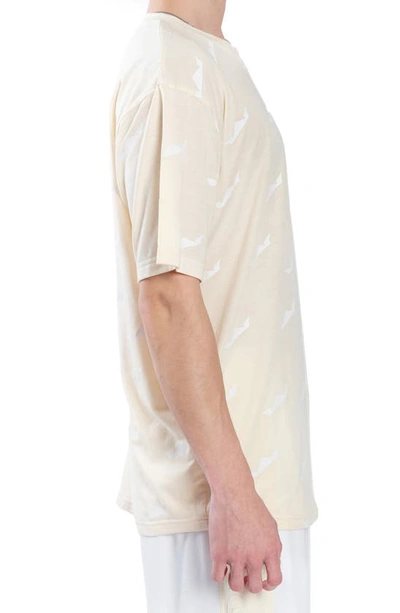 Shop D.rt Royal Allover Print T-shirt In Cream/ White