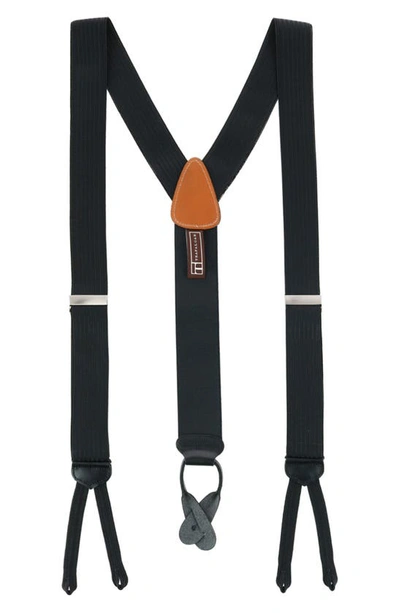 Shop Trafalgar Regal Silk Formal Suspenders In Black