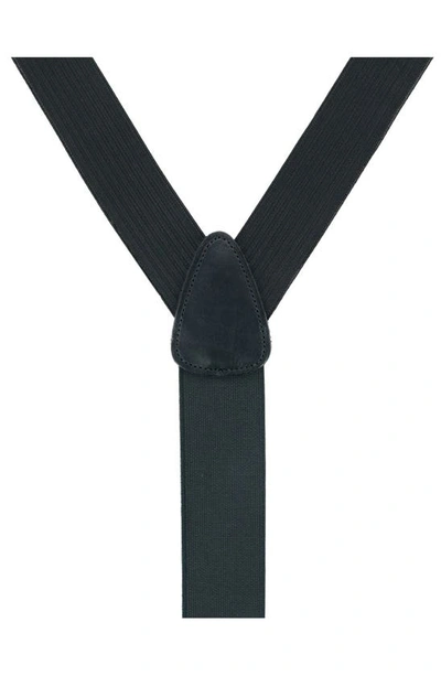 Trafalgar Adjustable Silk Patterned Suspenders In Black
