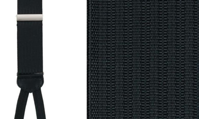 Trafalgar Adjustable Silk Patterned Suspenders In Black