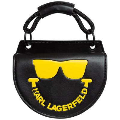 Shop Karl Lagerfeld Women's Handbag Cross-body Messenger Bag Purse   Karl X Smileyworld In Black