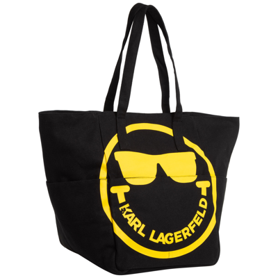 Shop Karl Lagerfeld Women's Shoulder Bag   Karl X Smileyworld In Black