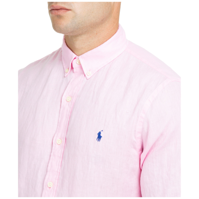 Shop Polo Ralph Lauren Men's Long Sleeve Shirt Dress Shirt In Pink