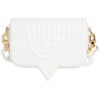 Shop Chiara Ferragni Women's Cross-body Messenger Shoulder Bag   Eyelike Small In White